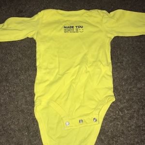 Yellow baby onesie